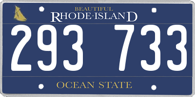 RI license plate 293733