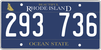 RI license plate 293736