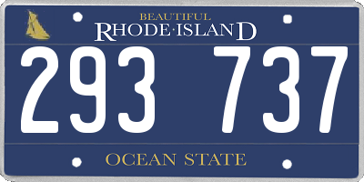 RI license plate 293737