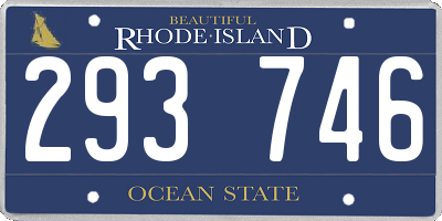 RI license plate 293746
