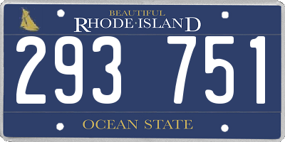 RI license plate 293751