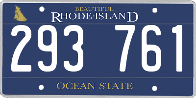 RI license plate 293761