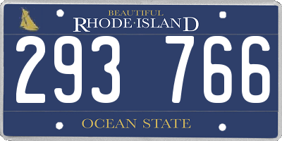 RI license plate 293766