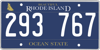 RI license plate 293767