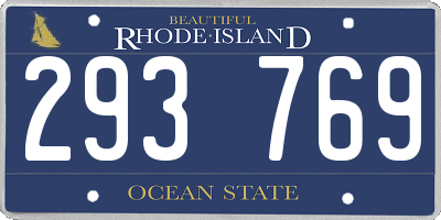 RI license plate 293769