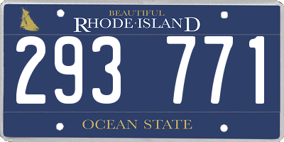 RI license plate 293771