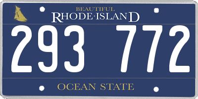 RI license plate 293772