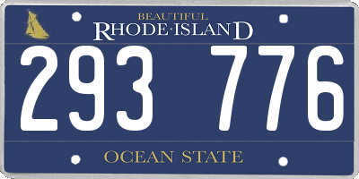 RI license plate 293776