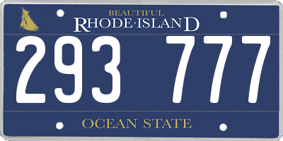 RI license plate 293777
