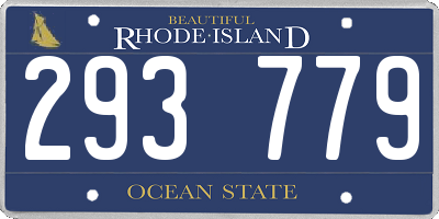 RI license plate 293779