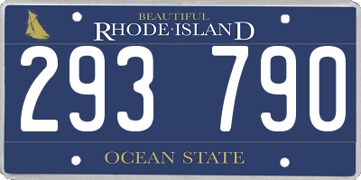 RI license plate 293790