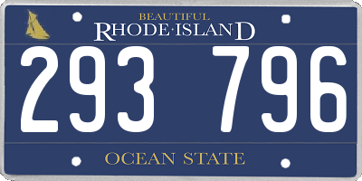 RI license plate 293796