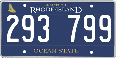 RI license plate 293799