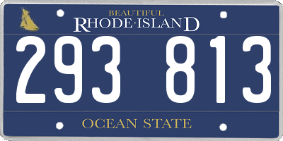 RI license plate 293813