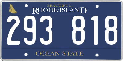 RI license plate 293818