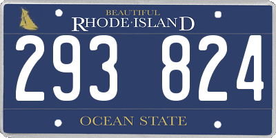 RI license plate 293824