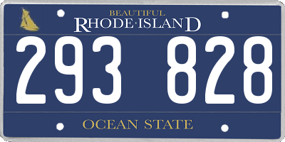 RI license plate 293828