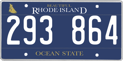RI license plate 293864