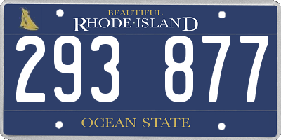 RI license plate 293877