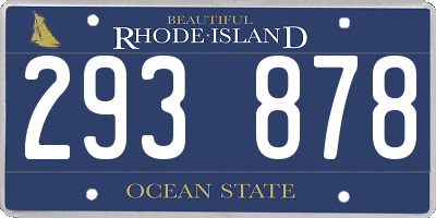 RI license plate 293878