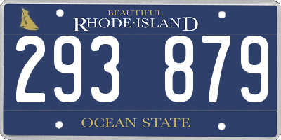 RI license plate 293879