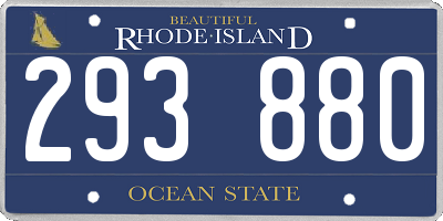 RI license plate 293880