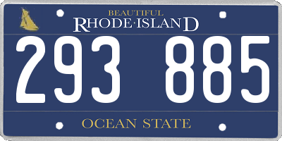 RI license plate 293885