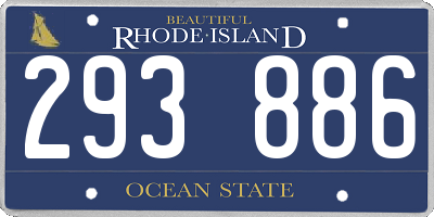RI license plate 293886