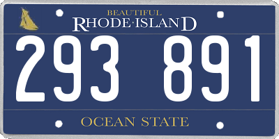 RI license plate 293891