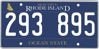 RI license plate 293895