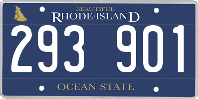 RI license plate 293901