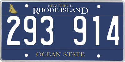 RI license plate 293914