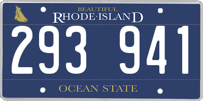 RI license plate 293941