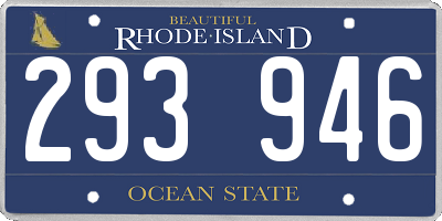RI license plate 293946