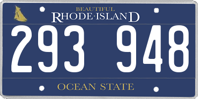 RI license plate 293948