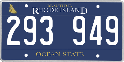 RI license plate 293949