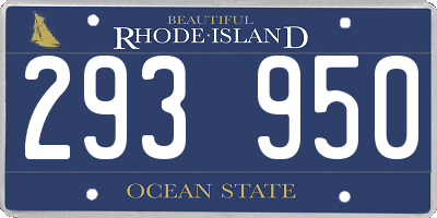 RI license plate 293950
