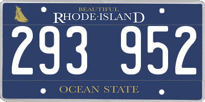 RI license plate 293952