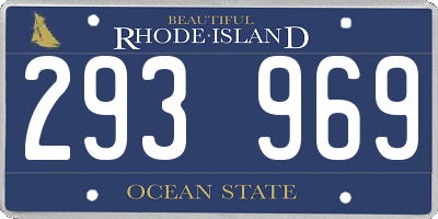 RI license plate 293969