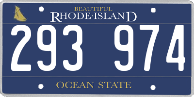 RI license plate 293974