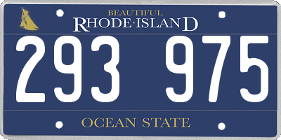 RI license plate 293975