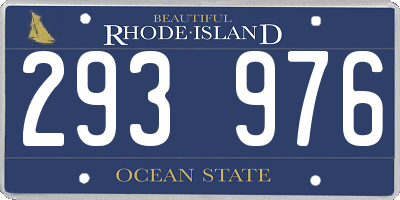 RI license plate 293976
