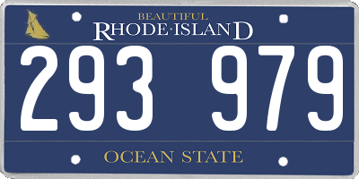 RI license plate 293979