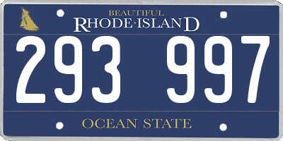 RI license plate 293997