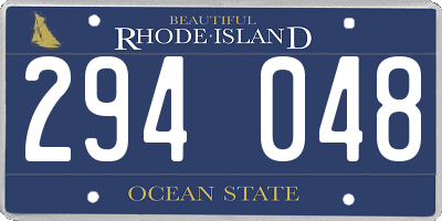 RI license plate 294048