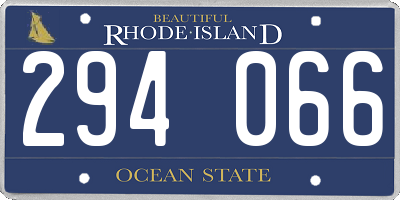 RI license plate 294066