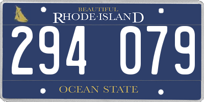 RI license plate 294079