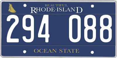 RI license plate 294088