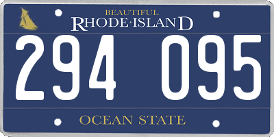RI license plate 294095