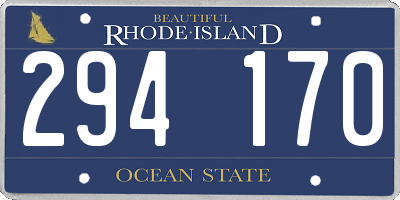RI license plate 294170